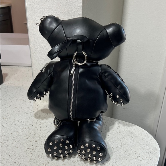 Dolls Kill Black Studded Teddy Bear Backpack - Picture 2 of 4